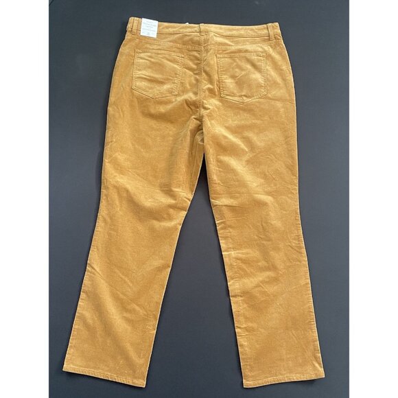 NWT Talbots Women’s 18 Curvy Corduroy Straight Leg Pants High Waist Full Length - Picture 4 of 11